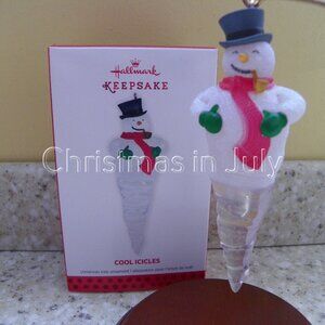 Hallmark 2013 Cool Icicles Snowman 1st in Series Christmas Ornament